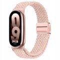 Różowy pasek pleciony do Xiaomi Smart Band 8 9 10 – kolorowe akcenty