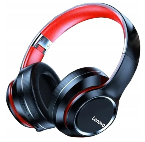 Słuchawki bezprzewodowe Lenovo HD200 Bluetooth nauszne czarno-czerwone