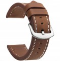 Karmelowy skórzany pasek 22 mm do Xiaomi Amazfit GTR Mi Watch S1 S2 S3 S4
