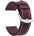 Bordowy pasek skórzany 22 mm do Xiaomi Mi Watch Amazfit GTR Redmi Watch
