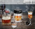Zestaw smoker do wędzenia whisky z 6 rodzajami wiórków, kablem USB-C i akcesoriami