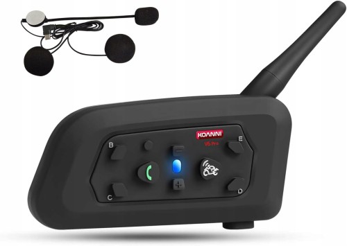 Interkom motocyklowy V6 Pro Bluetooth z mikrofonem i słuchawkami do kasku