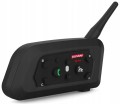 Interkom Bluetooth V6 Pro do kasku motocyklowego – czarny z anteną