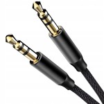 Wzmacniany kabel audio nylon AUX mini jack 3,5mm, długość 1 metr