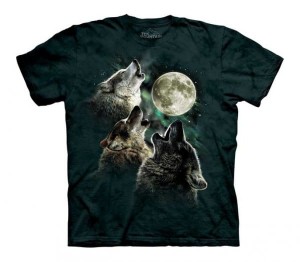 Koszulka dziecięca  - Wilki -  Three Wolf Moon Glow - The Mountain