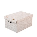 Dekoracyjne pudełko kartonowe A4, 33x25x18cm, róże