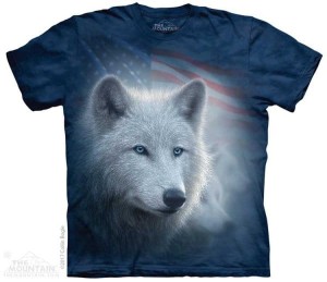 Koszulka - Wilk - Patriotic White Wolf - The Mountain