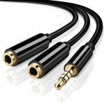 Rozdzielacz słuchawek kabel audio aux jack 3,5mm